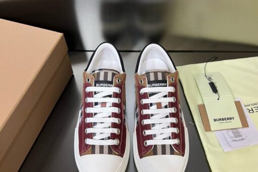 Burberry Vintage Check Patchwork Sneaker Dark Birch Brown