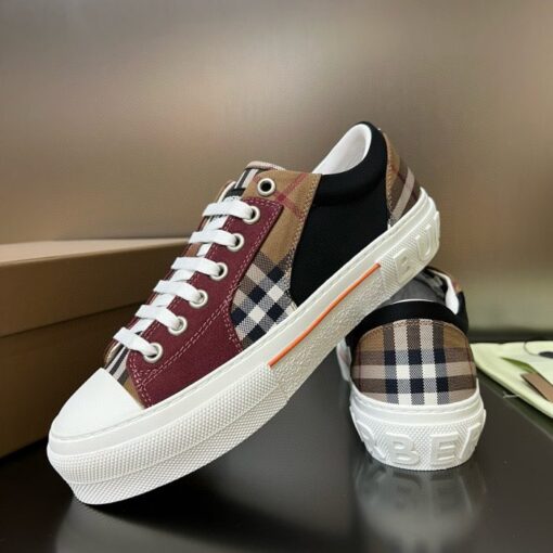 Burberry Vintage Check Patchwork Sneaker Dark Birch Brown - Image 2