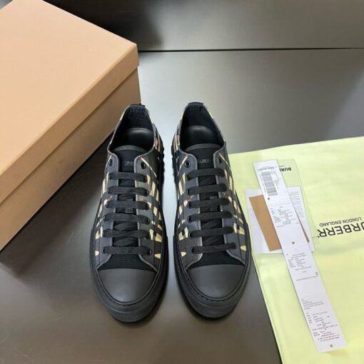 Burberry Cotton Jack Low 19 Sneaker Black Sand - Image 4