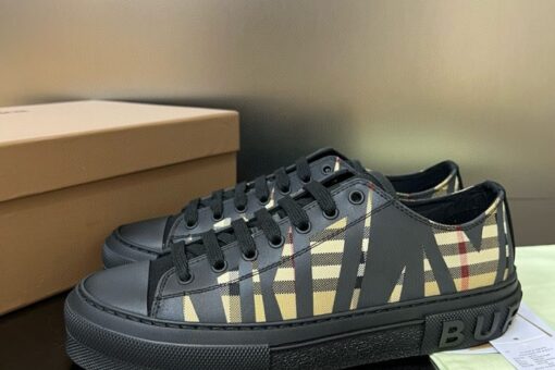 Burberry Cotton Jack Low 19 Sneaker Black Sand