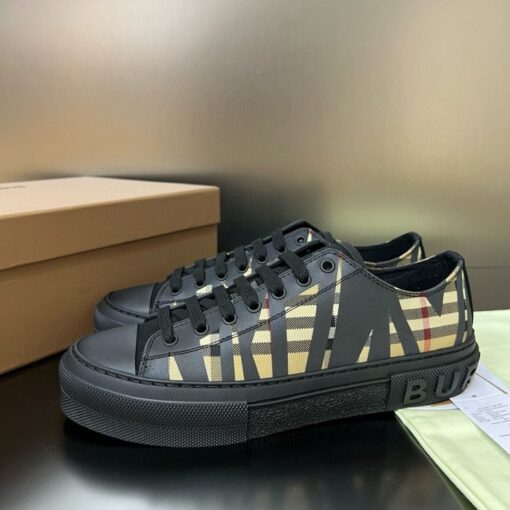 Burberry Cotton Jack Low 19 Sneaker Black Sand - Image 3