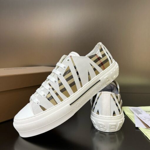 Burberry Cotton Jack Low 19 Sneaker White Sand - Image 2