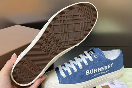 Burberry Cotton Jack Low 19 Sneaker Blue Denim