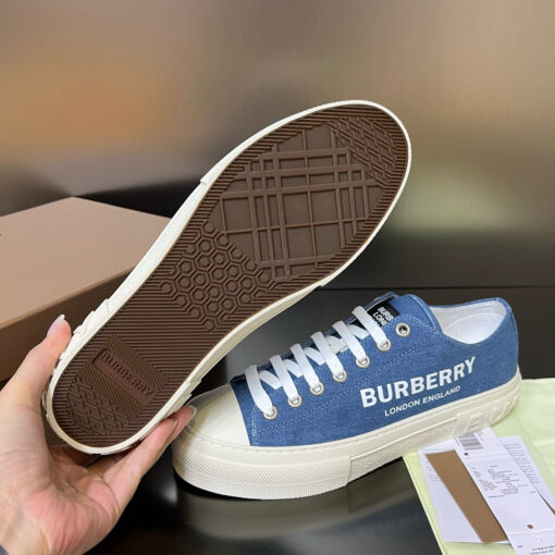 Burberry Cotton Jack Low 19 Sneaker Blue Denim - Image 3