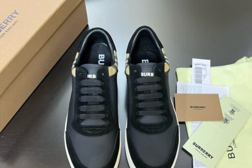 Burberry Leather And Suede Sneaker Black