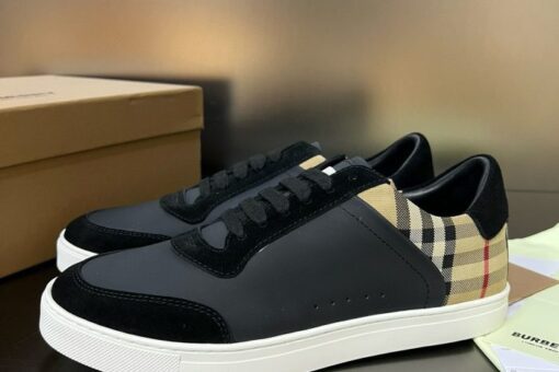 Burberry Leather And Suede Sneaker Black