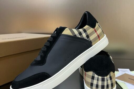 Burberry Leather And Suede Sneaker Black