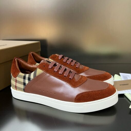 Burberry Leather And Suede Sneaker Brown