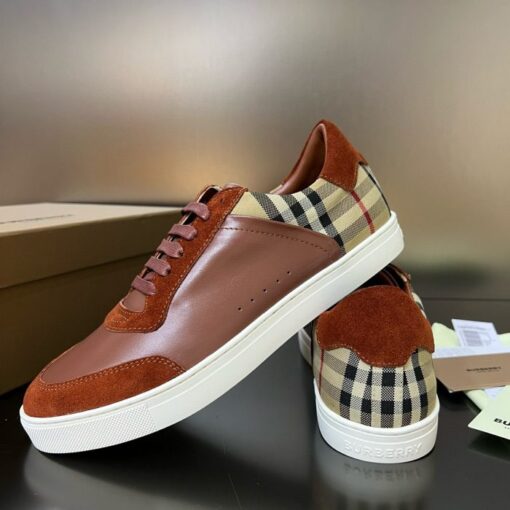 Burberry Leather And Suede Sneaker Brown - Image 2