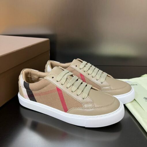 Burberry House Check and Leather Sneaker Beige