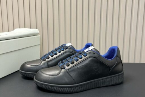 Burberry Leather Stock Sneakers Black