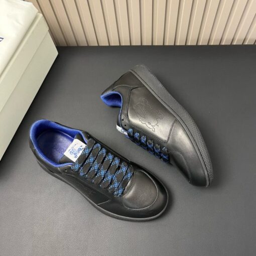 Burberry Leather Stock Sneakers Black - Image 2