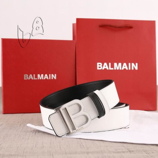 Balmain Belt 38mm White