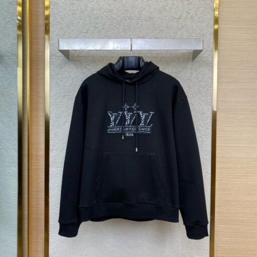 LV Hoodie Black With Stone