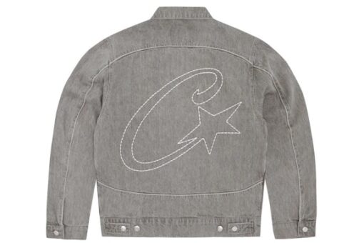 Corteiz C-Star Denim Trucker Jacket Grey - Image 2