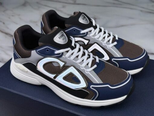 B30 Sneaker Anthracite Gray Mesh with Black, Blue and Dior Gray Technical Fabric