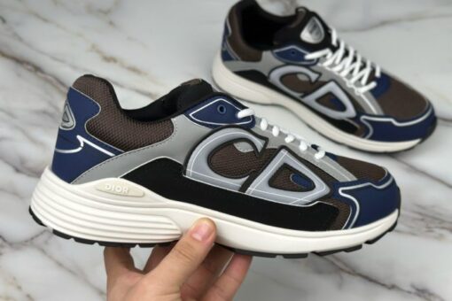 B30 Sneaker Anthracite Gray Mesh with Black, Blue and Dior Gray Technical Fabric