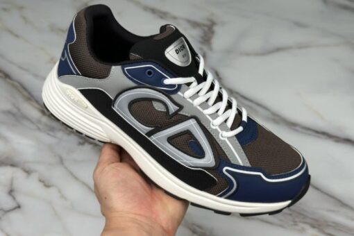 B30 Sneaker Anthracite Gray Mesh with Black, Blue and Dior Gray Technical Fabric