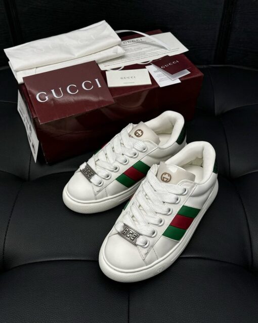 Gucci Ace trainer with Web White