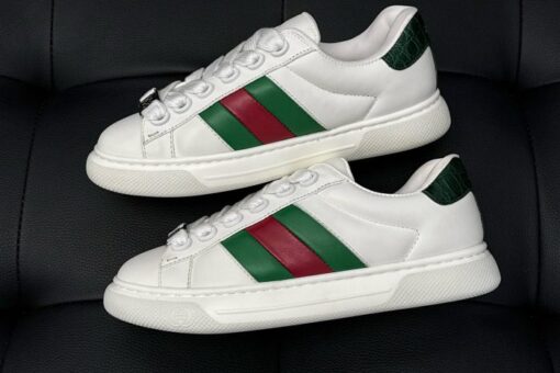 Gucci Ace trainer with Web White