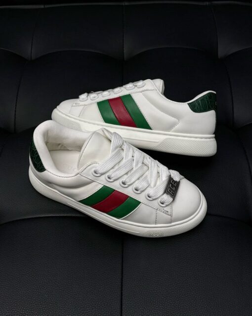 Gucci Ace trainer with Web White - Image 2