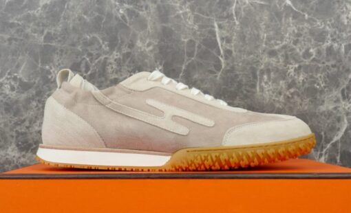 Hermes Jet Sneaker White Grey - Image 3