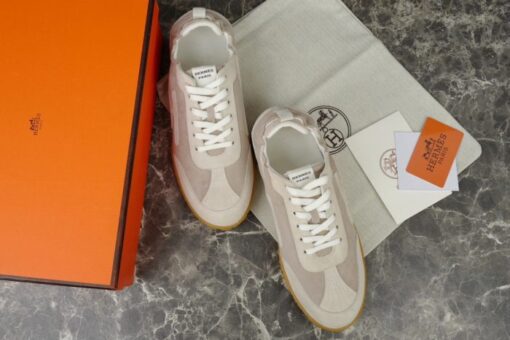 Hermes Jet Sneaker White Grey