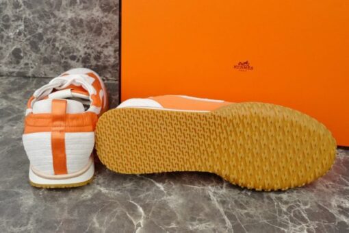 Hermes Jet Sneaker White Orange