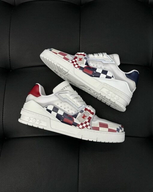 LV Trainer Sneaker White Red - Image 2