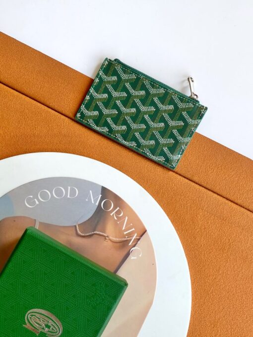 Goyard Bourbon Zipped Card Holder Green - Image 2