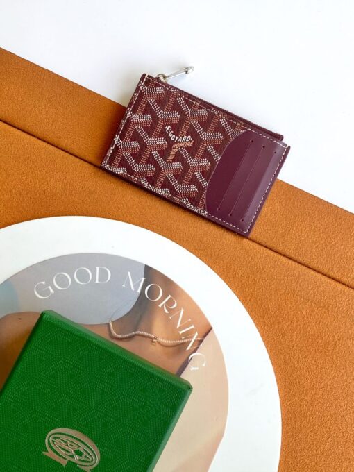 Goyard Bourbon Zipped Card Holder Red