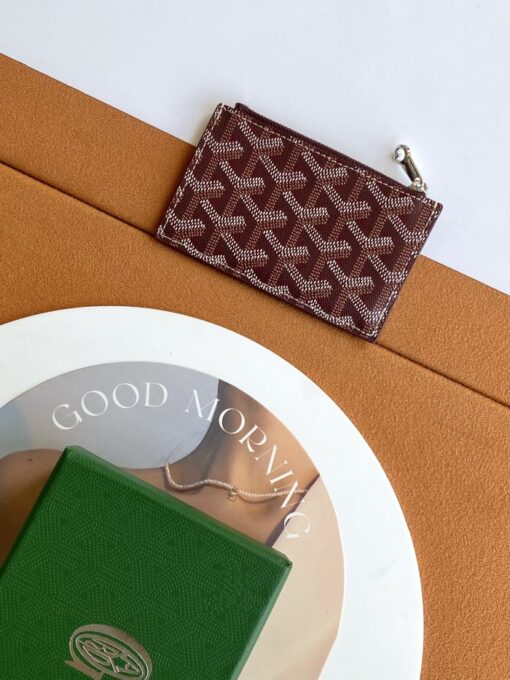 Goyard Bourbon Zipped Card Holder Red - Image 2