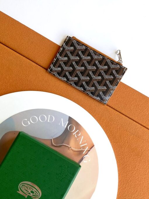 Goyard Bourbon Zipped Card Holder Brown - Image 2