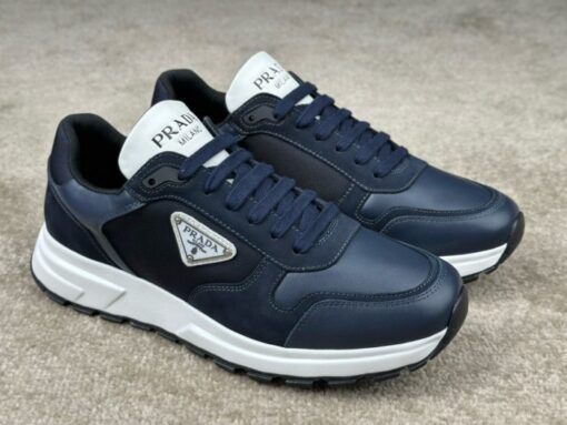 Prada Prax 01 Nubuck & Re-Nylon Sneaker Baltic Blue