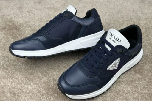 Prada Prax 01 Nubuck & Re-Nylon Sneaker Baltic Blue