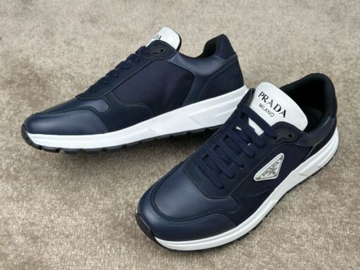 Prada Prax 01 Nubuck & Re-Nylon Sneaker Baltic Blue - Image 2