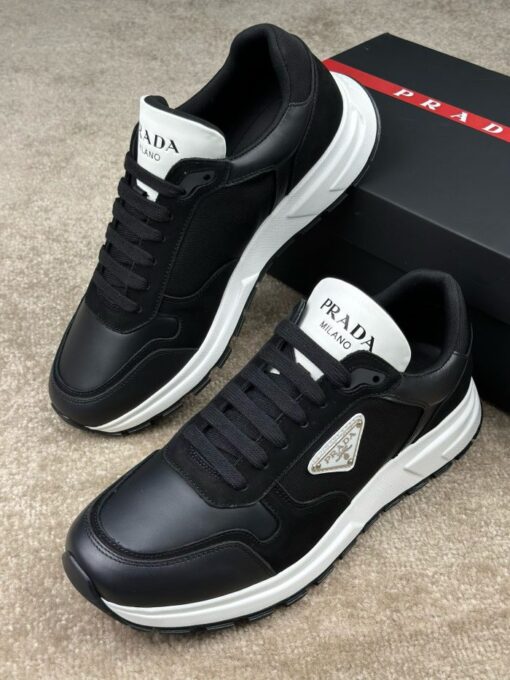 Prada Prax 01 Nubuck & Re-Nylon Sneaker Black - Image 3