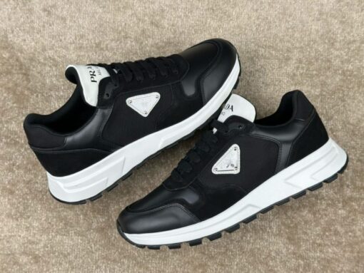 Prada Prax 01 Nubuck & Re-Nylon Sneaker Black - Image 2