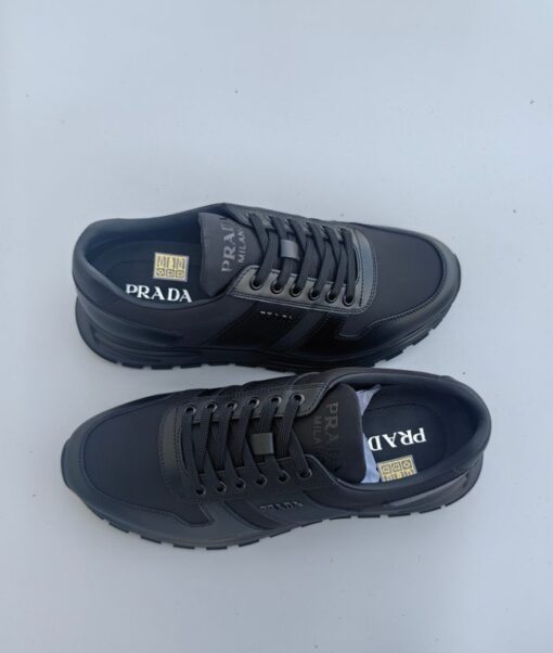 Prada Prax 01 Re-Nylon And Brushed Leather Sneaker Black - Image 2