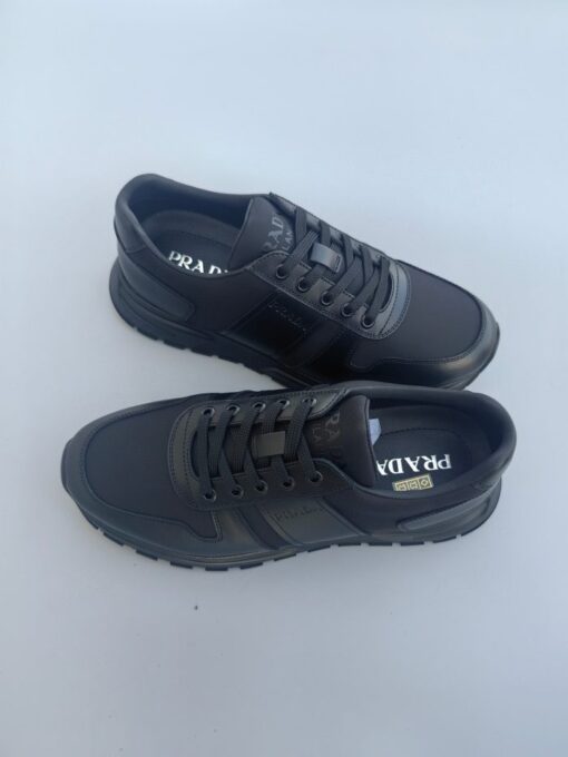 Prada Prax 01 Re-Nylon And Brushed Leather Sneaker Black - Image 4