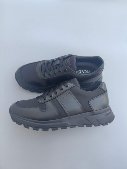 Prada Prax 01 Re-Nylon And Brushed Leather Sneaker Black - Image 3