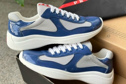 Prada America's Cup Biker Fabric Sneaker Lapis Iazuli