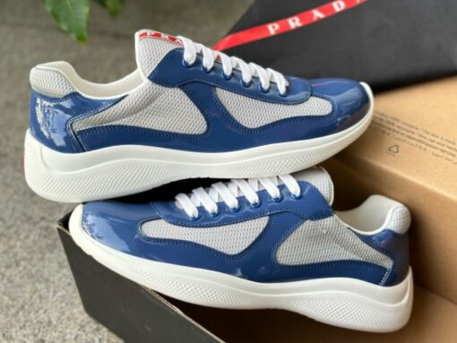 Prada America's Cup Biker Fabric Sneaker Lapis Iazuli - Image 3