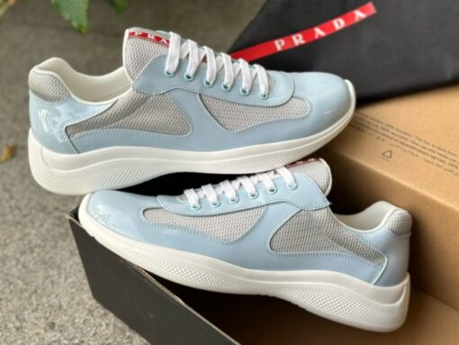 Prada America's Cup Biker Fabric Sneaker Pastel Blue - Image 3