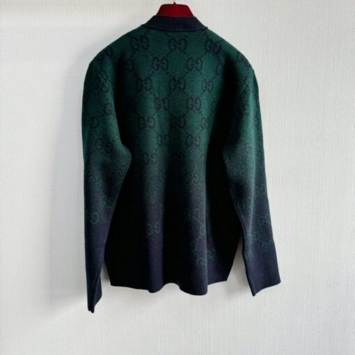 GG Button Sweater Green Black - Image 2