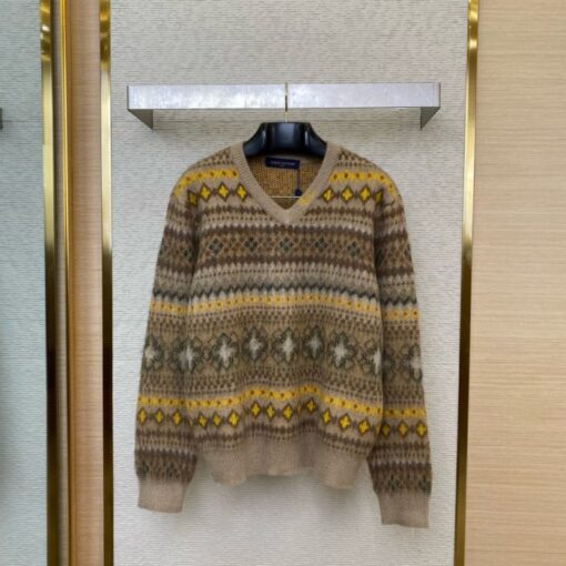 LV Sweater Slate Brown Yellow