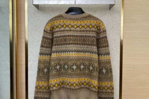 LV Sweater Slate Brown Yellow