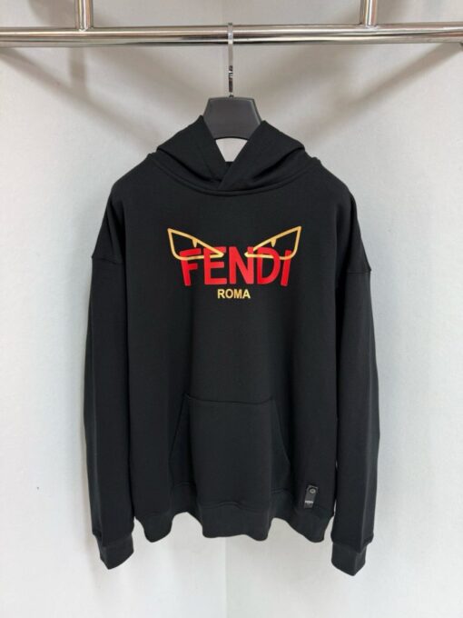 Fendi Hoodie Black Red