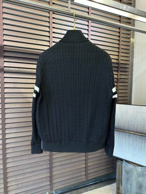 Moncler Zip Sweater Grey Black - Image 2