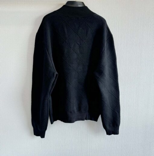 LV Zip Sweater Black - Image 2